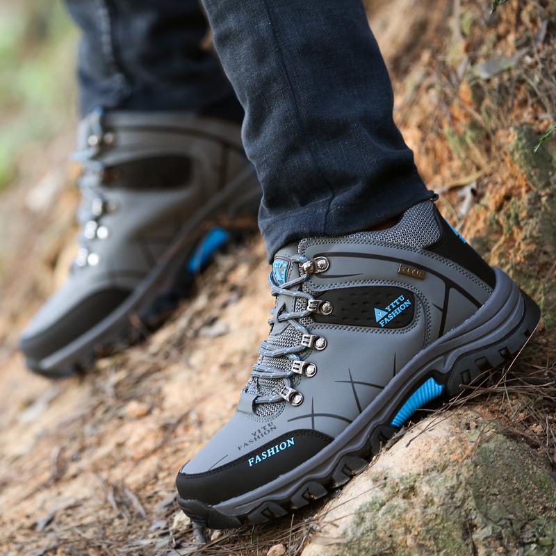 Men's Hiking Climbing Shoes Professional Waterproof Hiking Boots Large Size Shoes Non-slip Snow Boots