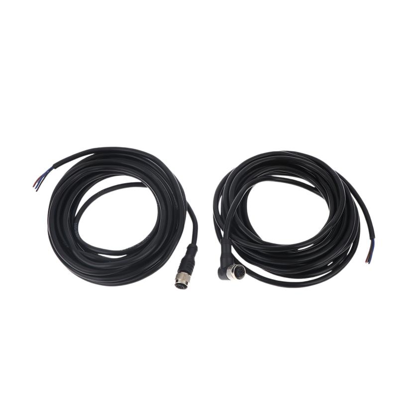 2/5 Meter Luchtvaartstekker Kabel 4-pins Luchtstekker Kabel Met Rechte Of Gebogen Vrouwelijke Kop Gebruikt Voor M12 M18 Inductieve Naderingsschakelaar
