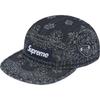 Bandana Jacquard Denim Camp Cap Indigo
