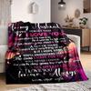 1pc Romantic Messages from Wife Blanket - Perfect Gift for Birthdays, Christmas & Halloween- Soft, Warm & Versatile Yy250909102