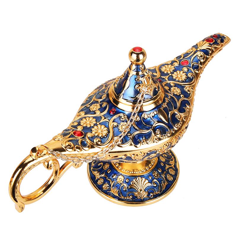 Aladdin's Magic Lamp Tinware Retro European Handicraft Alloy A Creative Craft Arrangement Item Wish Lamp