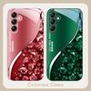 Color Diamond Gradient For Samsung Galaxy A01 A02 A03 Core A04 A14 4G A13 54 34 31 20 25 23 22 5G S21 Ultra S20 Glass Phone Case