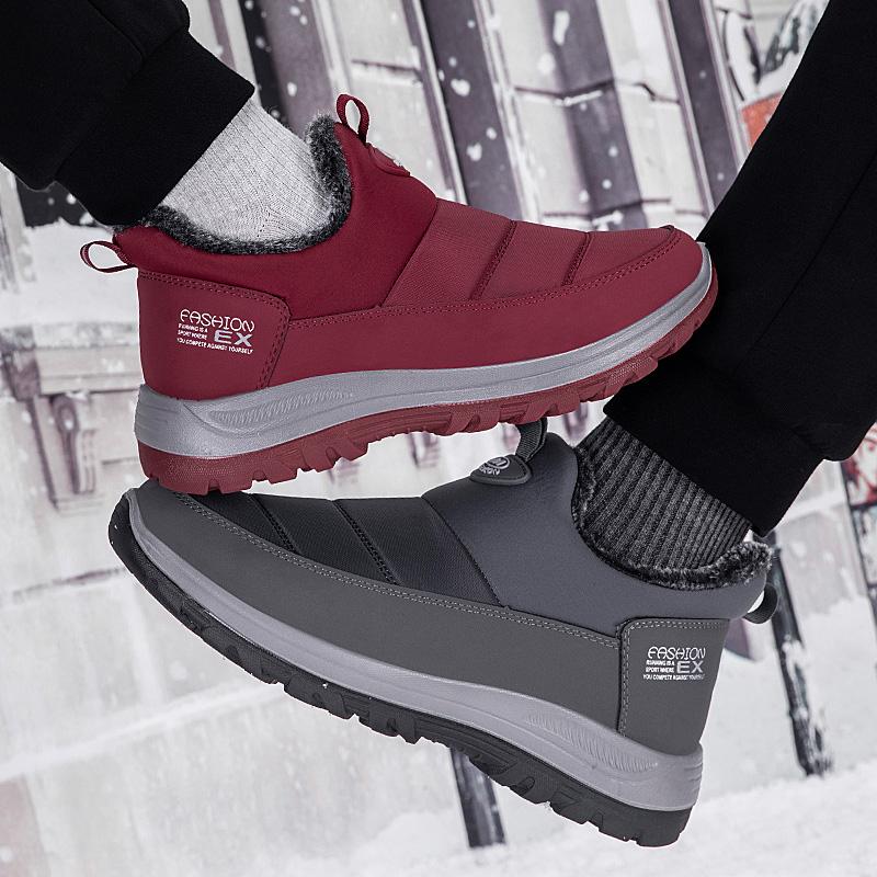 Winter Snow Boots Men Casual Slip On Ankle Boots Warm Fur Comfortable Sneakers Non-slip Botas Men Shoes Zapatos Hombre 2024