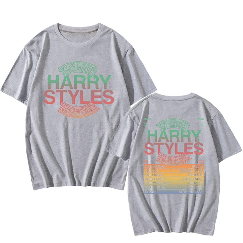 HarryStyles Together, Together Tour 2026 Tees 100%Cotton Summer Short Sleeve Unisex T-shirt Singer Graphic Printing Tshirts Men Tops Funny Shirts