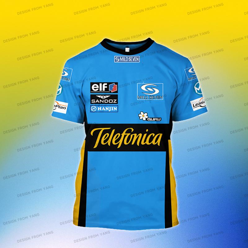 Summer 3d Printed Spanish Aston Driver Fernando Alonso Fans T-shirt Breathable Extreme Sports Men's T Shirt