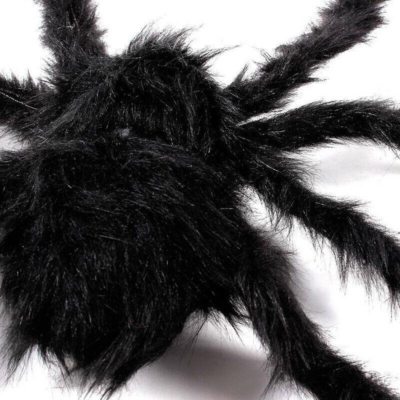 30-200CM Hairy Giant Spider Decoration Halloween Prop Haunted House Party Decor Plush Stuffed Toys Dolls