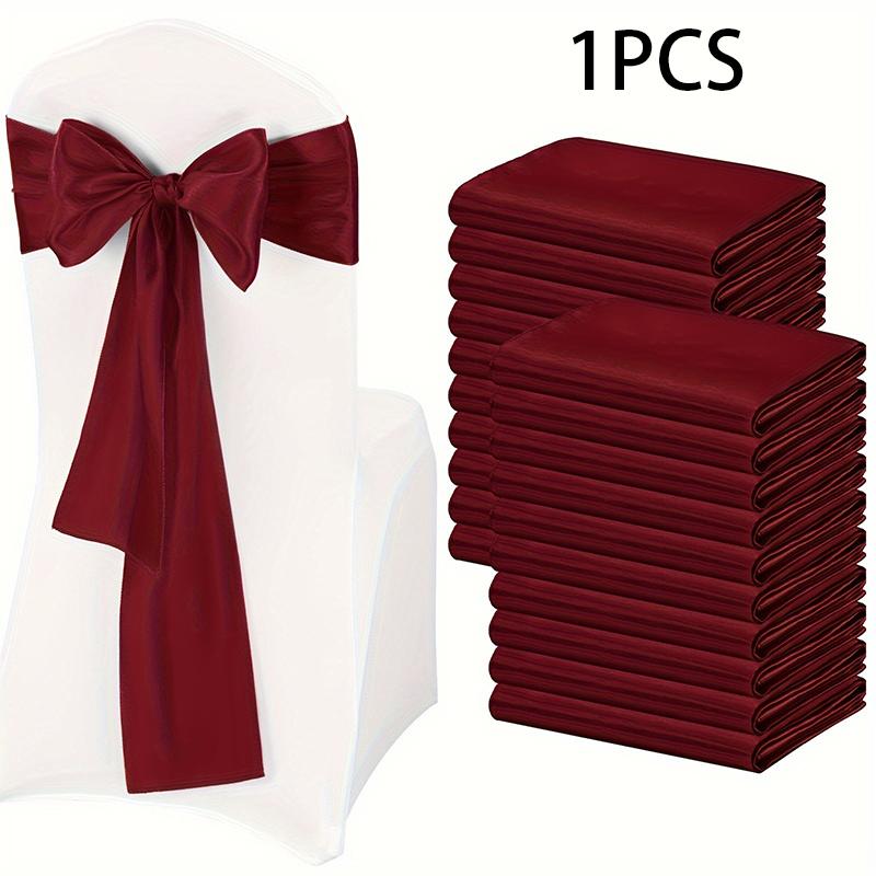 Satin Chair Sashes Wedding Chair Bow Knot Ribbon Tie For Wedding banquet ThanksgivingParty HotelBirthdayBanquet Chair Decoration