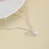 Double Lip Chain Pearl Necklace Women'S Autumn And Winter Temperament Sparkling Collarbone Chain Small Fragrant Neck Chain