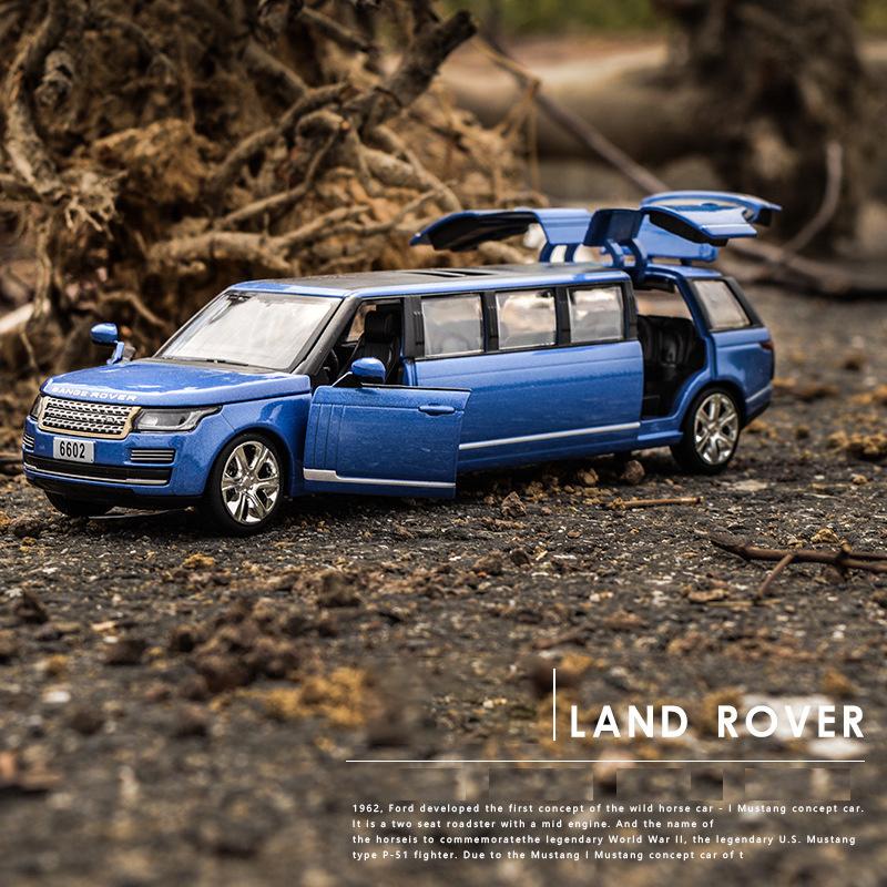 Land Range Rover im Maßstab 1:32, verlängertes Druckgussauto-Modellspielzeug, zurückziehbares Spielzeugfahrzeug mit Ton und Licht für Kinder, Kleinkinder, Jungen und Mädchen, Geschenkkollektion