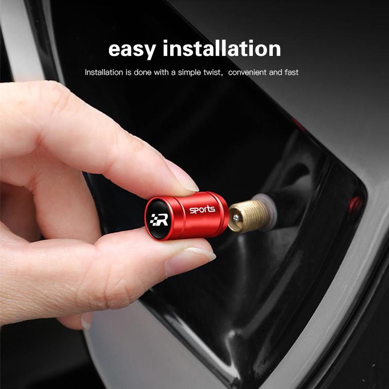 4Pcs Metal Tire Valve Caps Car Dust Proof Cap Accessories For Seat R Cupra Alhambra Ateca Altea FR Arona Toledo Exeo Ibiza 6l 6J