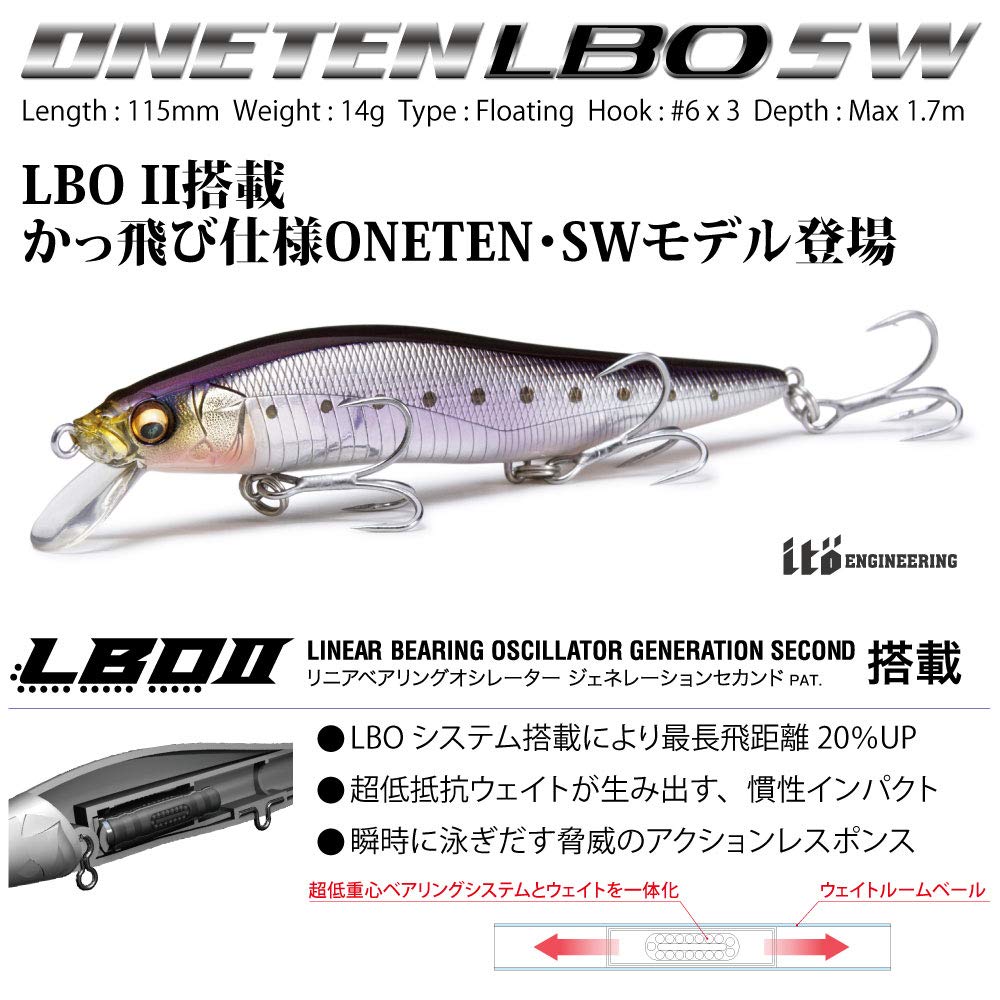 Megabass Lure ONETEN LBO SW GLX Candy Red Head