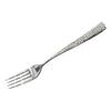Western Food Tableware Stainless Steel Serrated Steak Knife Sharp Fork Tines Curved Spoon Dishwasher Safe Hammered Texture Flatware