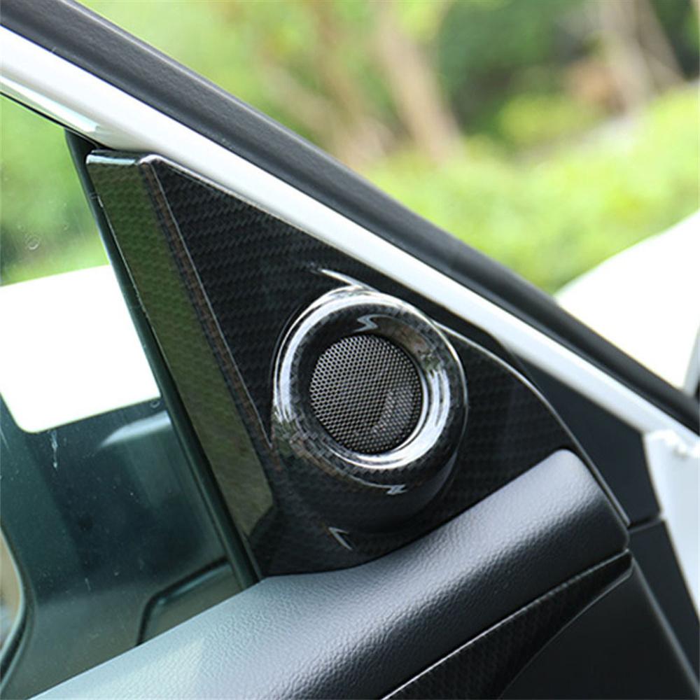 Carbonfaser-Optik Türlautsprecher A-Säulen Hochtöner Abdeckung Zierleiste Für 16-21 Honda Civic
