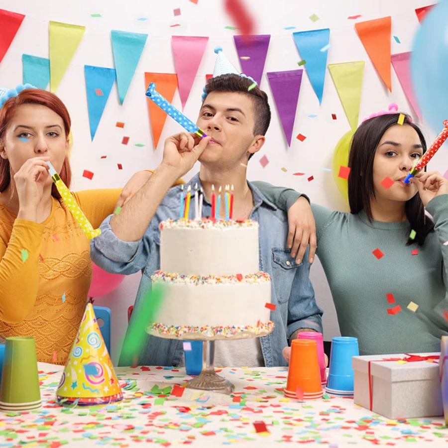 13/30/56/96pcs Retractable Party Blower Plastic Blow Horn Funny Long Tongue Noisemaker for Carnival Holiday Party Decor XJM