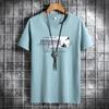 Sommer Herren Rundhals Baumwolle Kurzarm Mode Bedrucktes Casual Herren Lose Sport T-Shirt