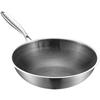 Work On Stainless Steel Wok Traditional Kitchen Cookware Accessories Nonstick Honeycomb Frying Pan Household Non-stick