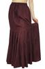 Bimba Boho Long Flaired Maxi Tier Skirt Elastic Waist Rayon Bohemian Skirts