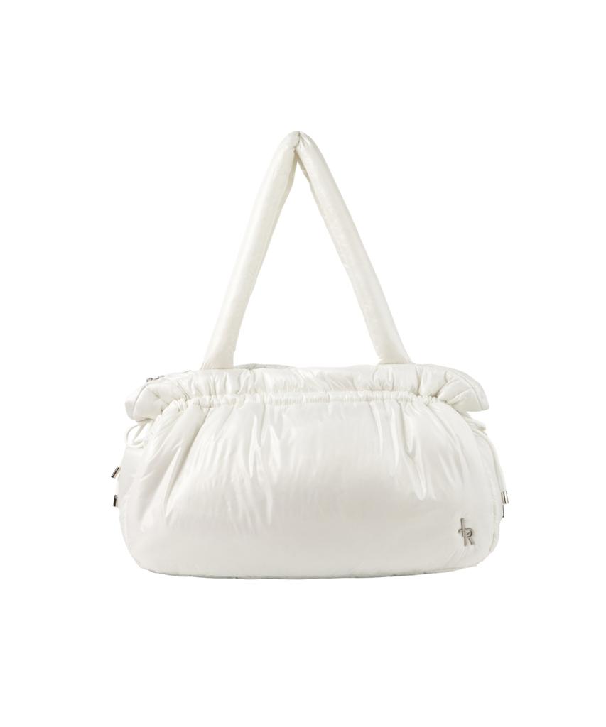 Leathery Cloud Padded Bag [Pearl]