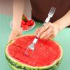 Wassermelonenschneider Werkzeug Obstschneidewerkzeuge Gabel Handheld Rostfrei 2-in-1 Edelstahlteiler Für Honigmelone Küche