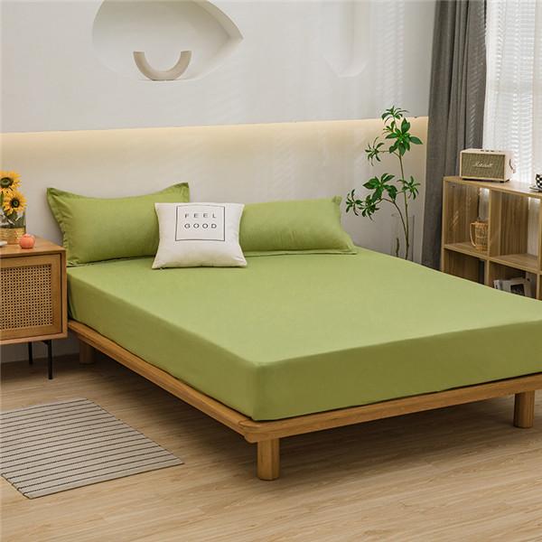 3PCS Bedding Set Sheet With 2 Pillowcases Cotton Bed Fitted Sheet Elastic Bands Adjustable Mattress Covers Bedcloth