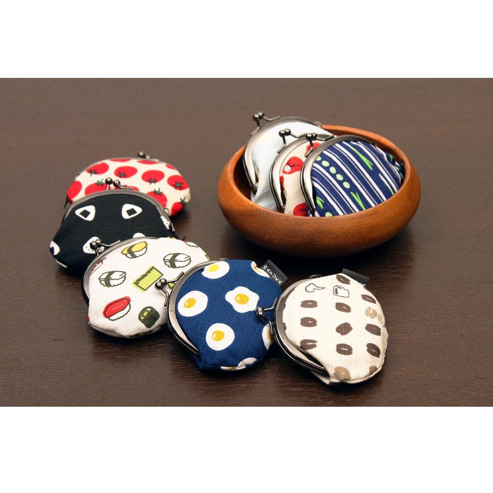 PRAIRIE DOG Coin Purse with Fried Egg Made In Furoshiki Japanese Souvenir 2.6-inch Design, Japan, Fabric, Pattern,