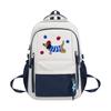 Contrast Color Cartoon Backpack Junior High School Students Lightweight Schoolbag Women's Large Capacity Backpack
