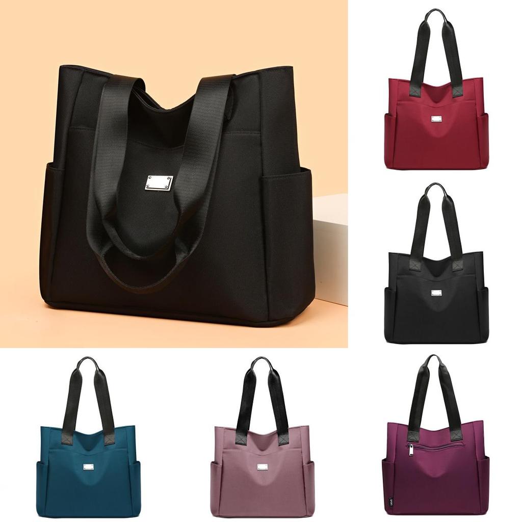 Nylon Tote Bag For Women With Zip Closure And Large Capacity For Daily Use