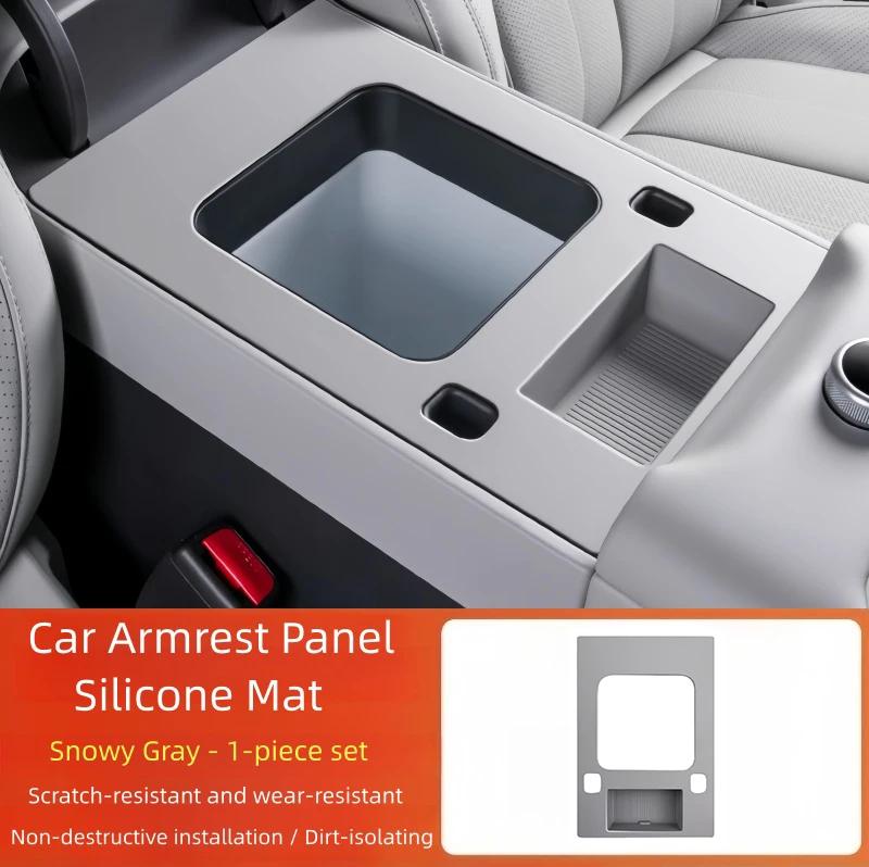 Auto-Armlehnenbox-Panel Silikonpolster Passend für BYD Leopard 7 Titanium 7 Modifiziertes Auto Mittelkonsole Armlehnenbox Kratzschutzpolster