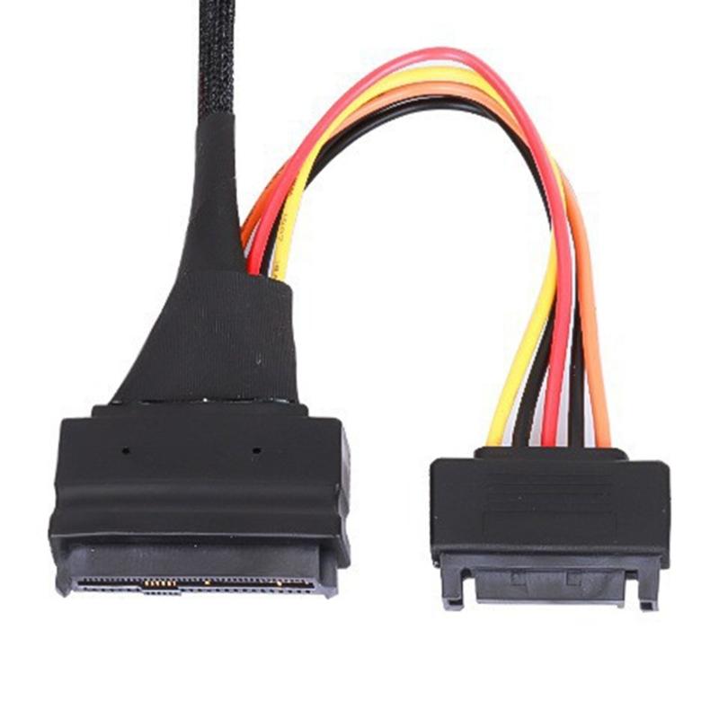 SASs SFF8654 SFF8639 Converters Cable With Premium Shield PVC Construction for Stable Signal Transmission