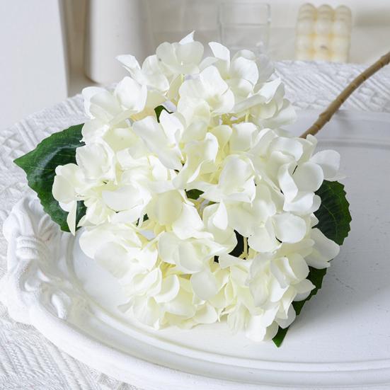 Artificial Hydrangea Flowers Faux Hydrangea Blooms with Stem UV Resistant Artificial Flowers for Outdoors Vase Wedding Bouquets Centerpieces