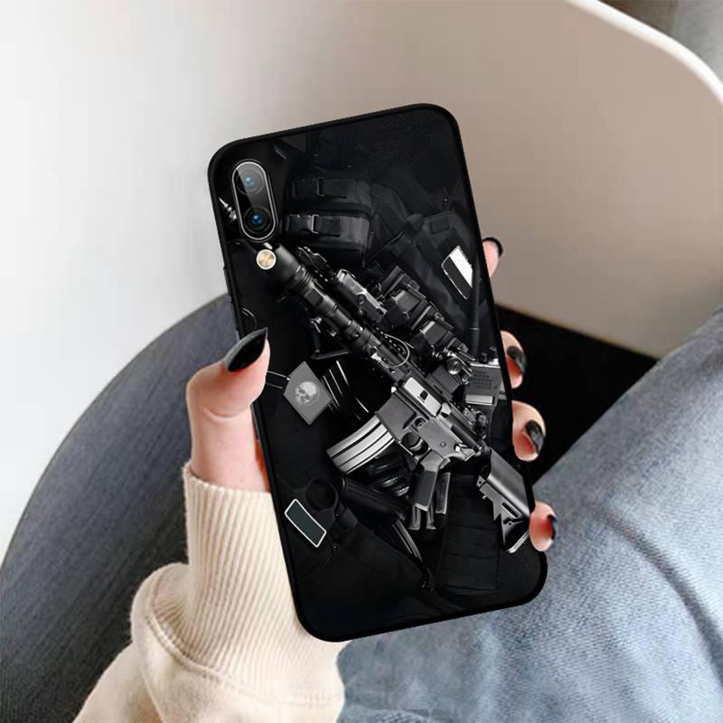 Gun and Bullet Phone Case for Vivo Y91C Y11 17 19 17 67 81 Oppo A9 2020 Realme C3