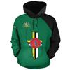 Commonwealth Of Dominica Kart Flagg 3D-printing Hettegensere Dominica Riksvåpen Grafisk Hettegensere Herre Genser Hettegenser