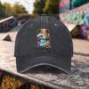 Wave Surfboard Graphic Washed Baseball Cap Cotton Adjustable Outdoor Streetwear Hat