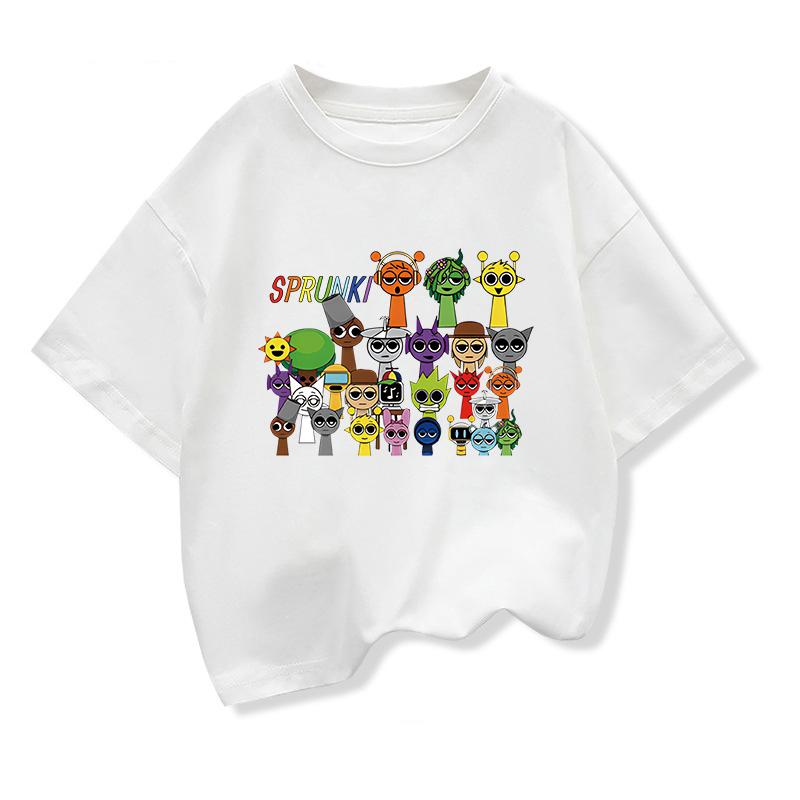 Summer Casual Boys Clothes Cute Sprunk Cartoon Boys T-Shirts Game Incredibox Children'S Tshirt Toddler T Shirt Short Sleeve Top