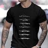 T-shirt Homme Design Voiture de Course Automobile T-shirt Été Classique Décontracté Mode Sport Fitness Col O Manches Courtes T-shirts Confortables