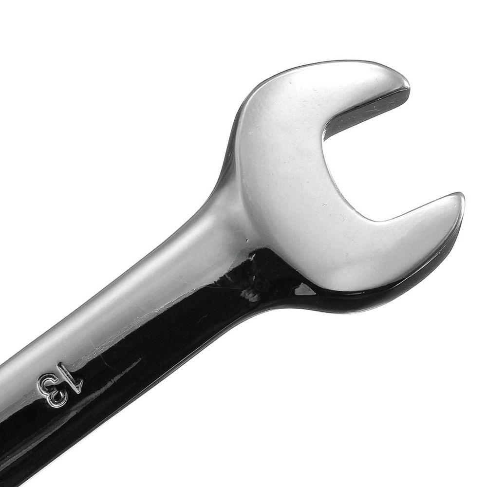Polished Gear Chrome Vanadium Nut Tool Socket Spanner Reversible Ratchet Wrench Ratcheting Kit