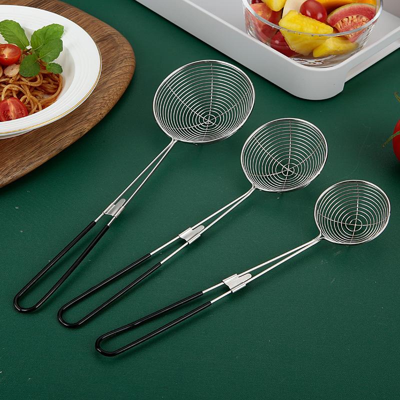 Stainless Steel Colander Sieve,Wire Skimmer Spoon With Handle For  Pot Eating