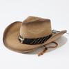 Popular European and American Western Cowboy Straw Hat Men's and Women's Fashion Shade Straw Hat Outdoor Western Cowboy Hat