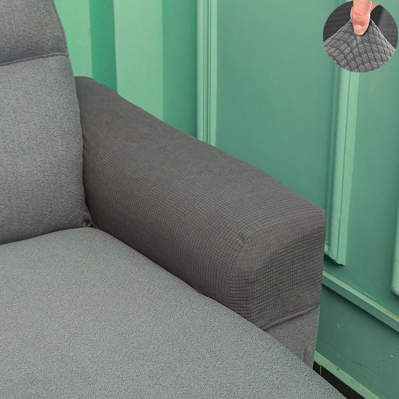 2 PCS Solid High Quality Removable Armrest Covers Furniture Stretchy Chair Sofa Couch Arm Protector Home & Living Furniture