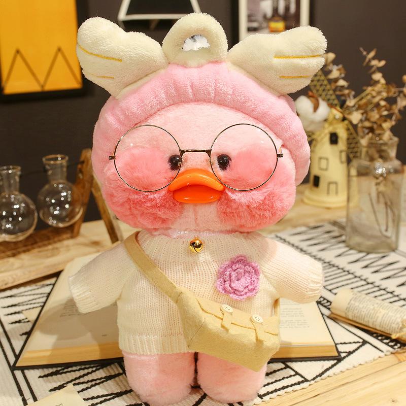 Plush Toy Duck With Hyaluronic Acid, Popular Duck, Lalafanfan Cafe Mimi Ins, Little Yellow Duck - A Gift For Children