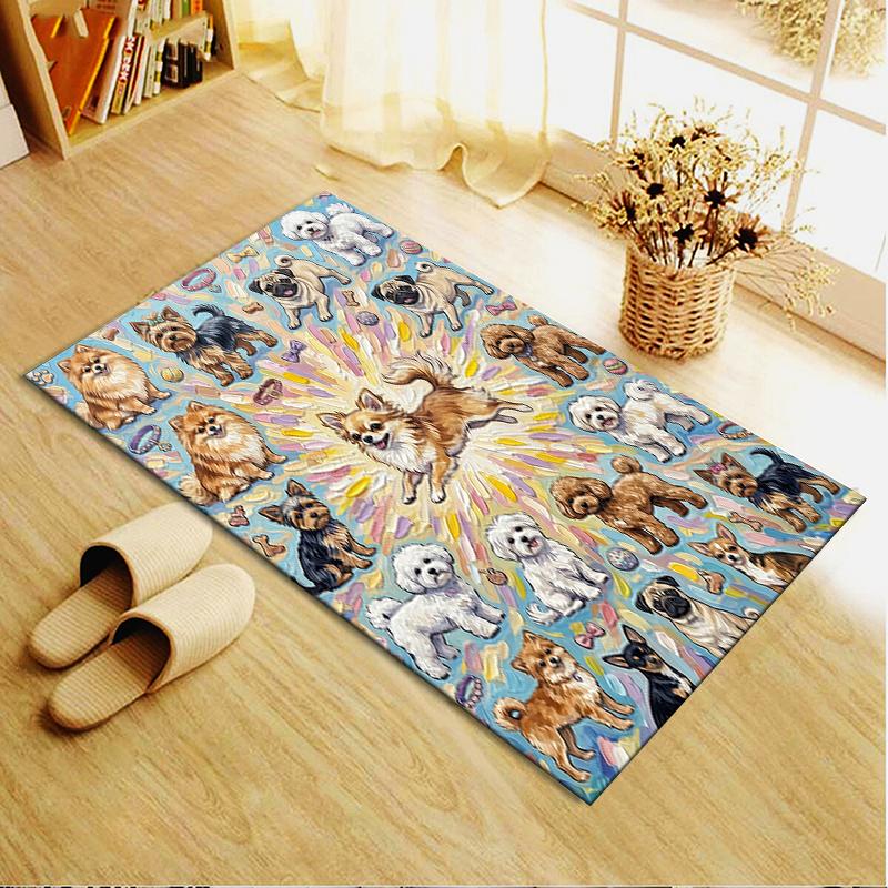 2025 New Cute puppy Carpet Rug for Living Room Bedroom Home Sofa Decoration,Kids play Non-slip Floor Mat