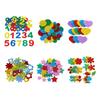 Glittering Number Star Heart Flower Foam Sticker for Birthday Card Making Notebook Journal Classroom Wall Decoration