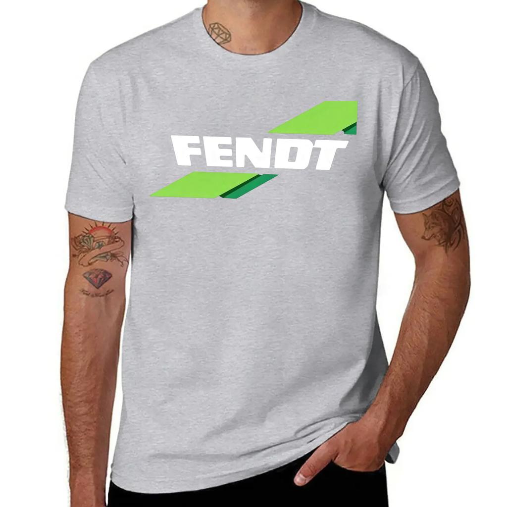 T-shirts Fendt Jordbruks Traktorer Unisex T-shirt Vardaglig Bomull Kortärmad Lös Stor Storlek Unisex Kläder Toppar Tryckt T-shirt