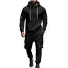 Men  Leisure  Hooded Hood  Hoodie  Trousers  Adding Fleece  Loose  Hoodie  Set