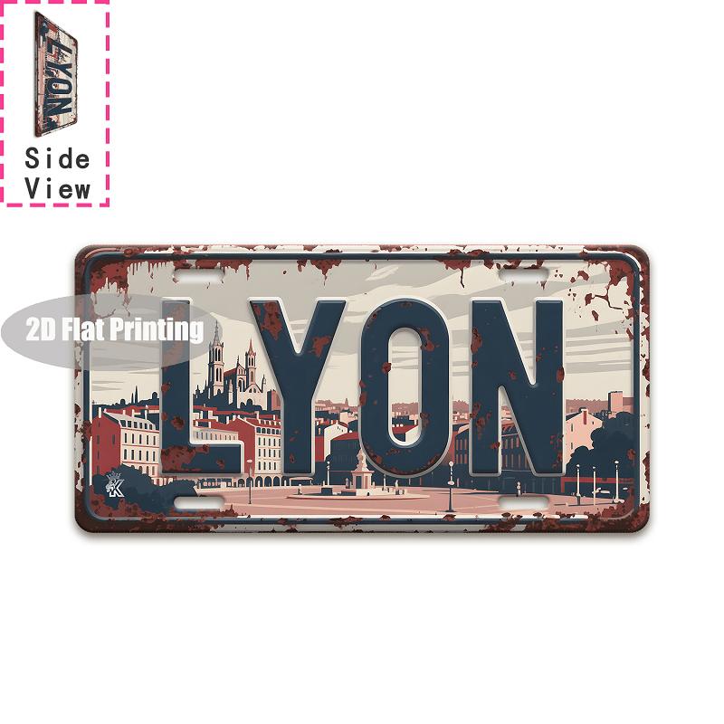Tin Sign Vintage Durable Metal Plaque Wall Decor Home Office Bar Man Cave European Australian City Birth Year License Plate