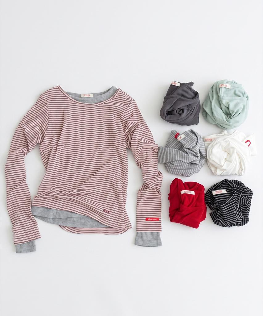 HEEARI Jane Basic Ribbed Long Sleeve_Red