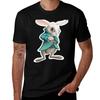 White Rabbit with Clock T-Shirt Anti-Pilling Casual T-Shirt