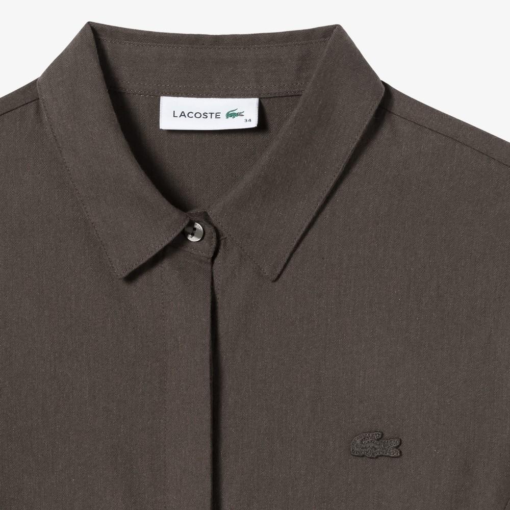 Lacoste Women's Flannel Woven Long Dress EF896E-54NSIX