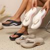 Women's Fashion Casual Solid Color EVA Rubber Molded Flip-flops Beach Shoes, Can Be Daily Life, Work or Beach Vacation and Other Scenarios