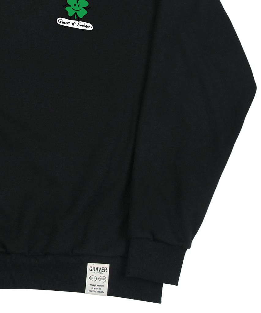 GRAVER [Unisex] Clover Board Sweatshirt_Black